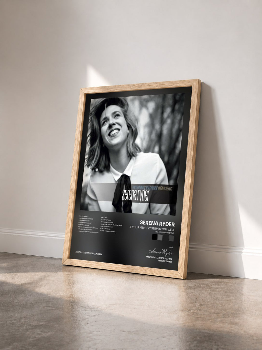 #bois Tableau de l'album If Your Memory Serves You Well (The Original Sessions) de Serena Ryder vu de trois quarts, cadre en bois brut