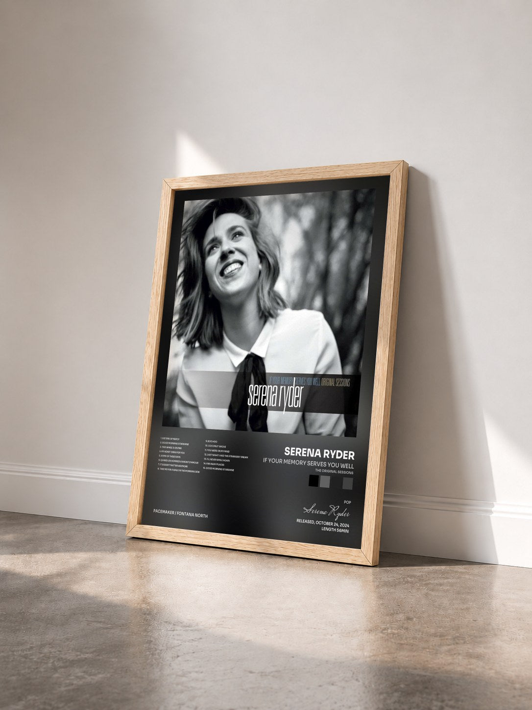 #bois Tableau de l'album If Your Memory Serves You Well (The Original Sessions) de Serena Ryder vu de trois quarts, cadre en bois brut