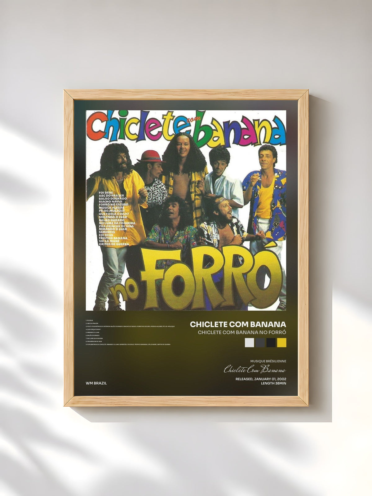 #bois Tableau de l'album Chiclete com Banana no forró de Chiclete Com Banana, cadre en bois brut, imprimé et encadré en France