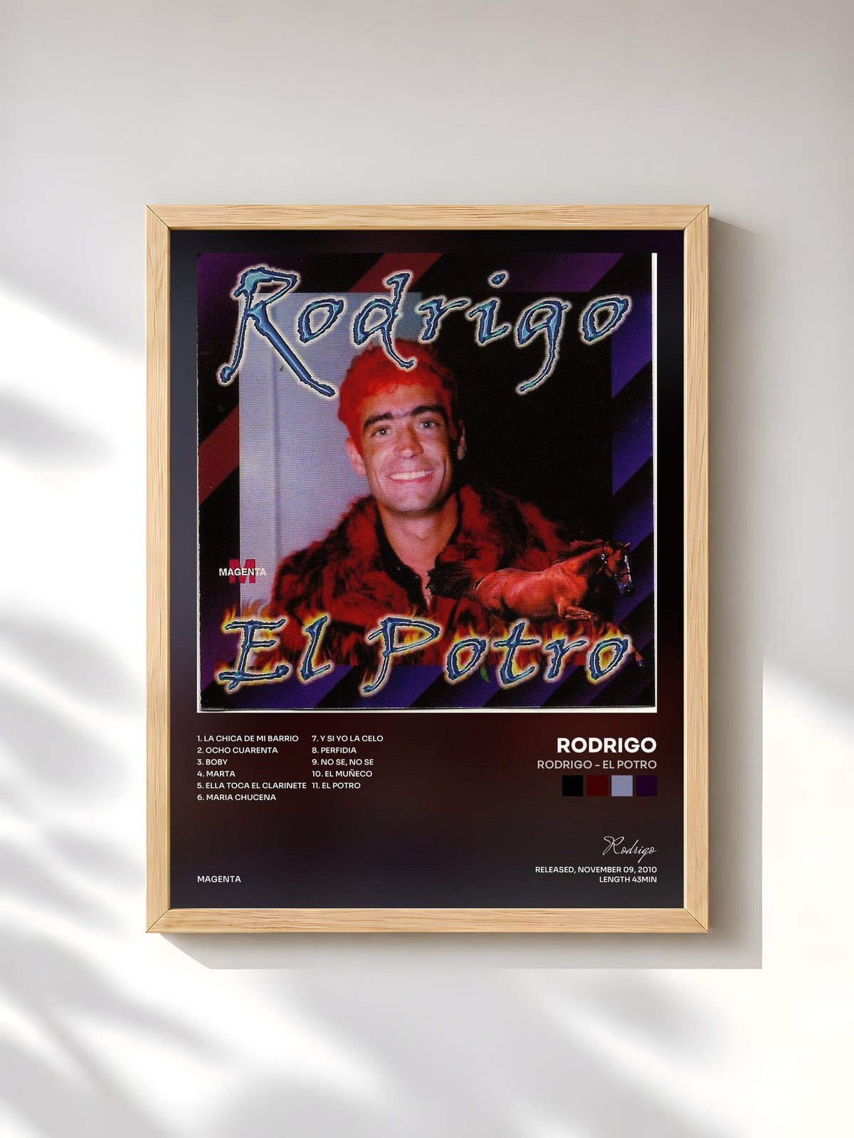 #bois Tableau de l'album Rodrigo - El potro de Rodrigo, cadre en bois brut, imprimé et encadré en France