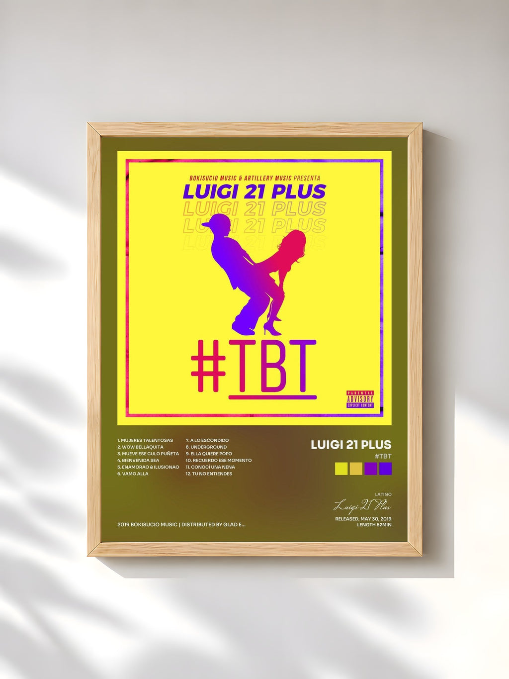 #bois Tableau de l'album #Tbt de Luigi 21 Plus, cadre en bois brut, imprimé et encadré en France