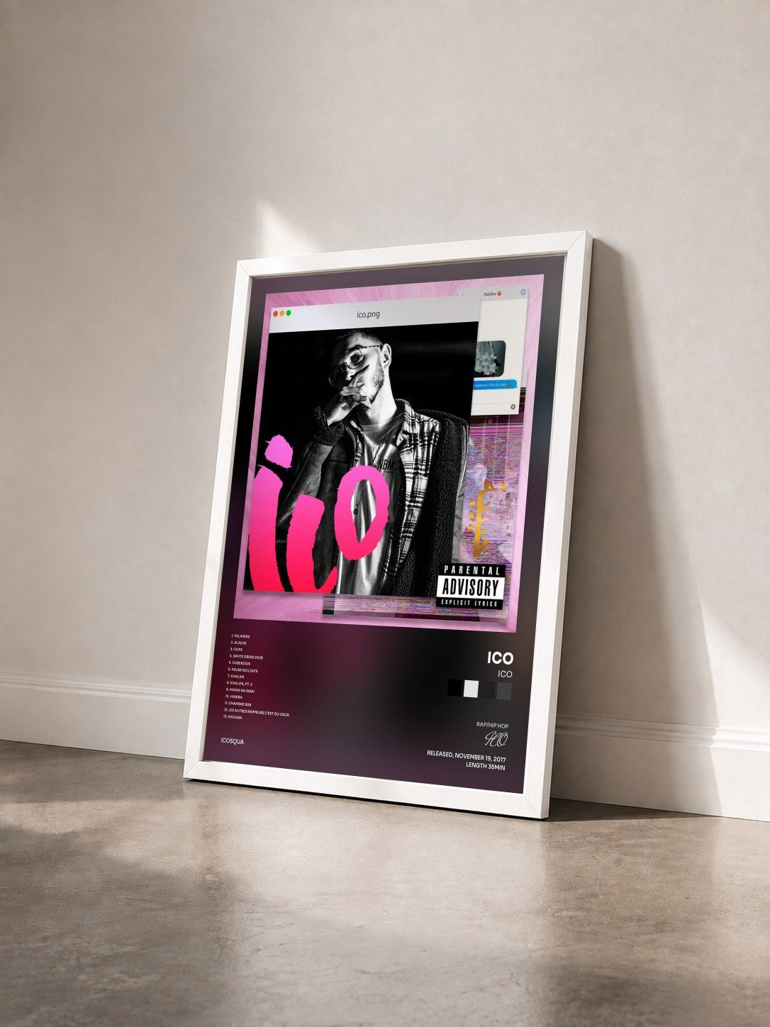 #blanc Tableau de l'album Ico de ICO vu de trois quarts, cadre blanc