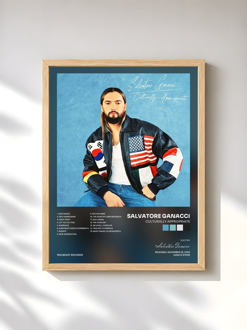 #bois Tableau de l'album Culturally Appropriate de Salvatore Ganacci, cadre en bois brut, imprimé et encadré en France
