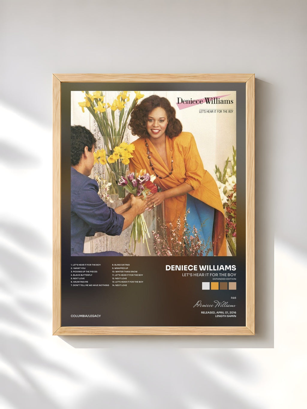#bois Tableau de l'album Let's Hear It for the Boy (Expanded Edition) de Deniece Williams, cadre en bois brut, imprimé et encadré en France