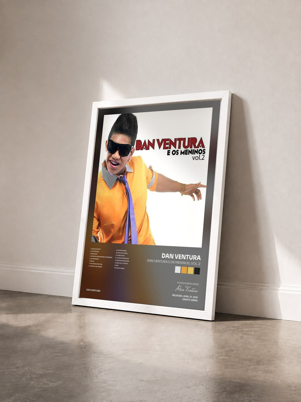 #blanc Tableau de l'album Dan Ventura e os Meninos, Vol. 2 de Dan Ventura vu de trois quarts, cadre blanc