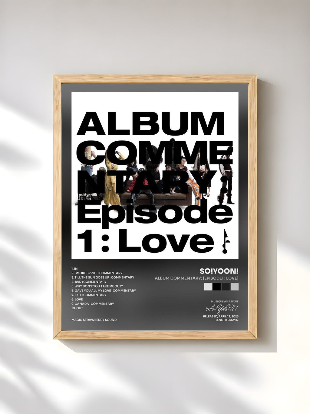#bois Tableau de l'album Album Commentary: [Episode1 : Love] de So!YoON!, cadre en bois brut, imprimé et encadré en France