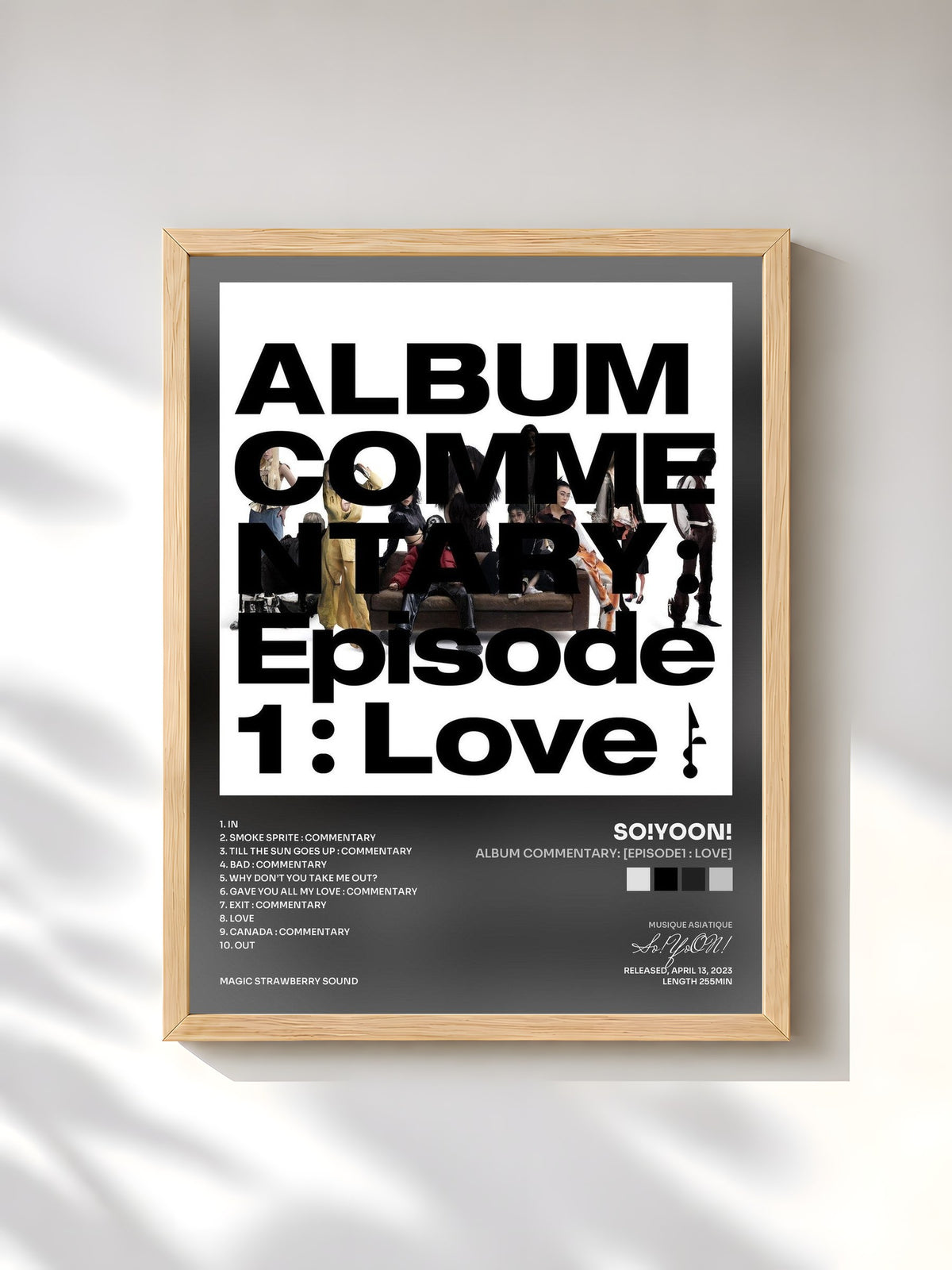 #bois Tableau de l'album Album Commentary: [Episode1 : Love] de So!YoON!, cadre en bois brut, imprimé et encadré en France