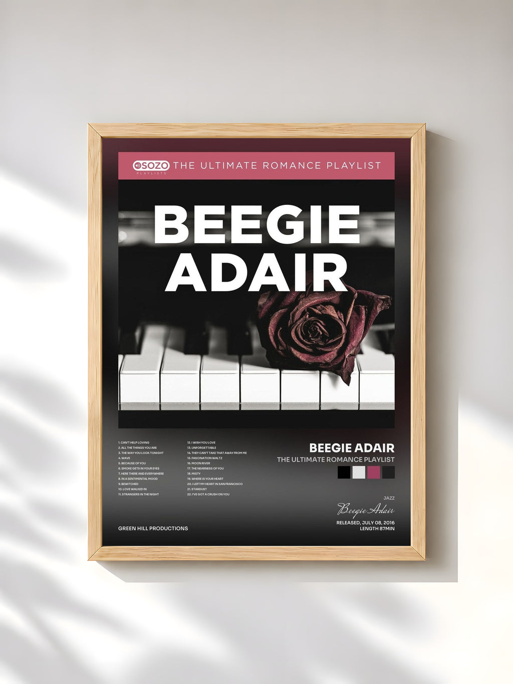 #bois Tableau de l'album The Ultimate Romance Playlist de Beegie Adair, cadre en bois brut, imprimé et encadré en France