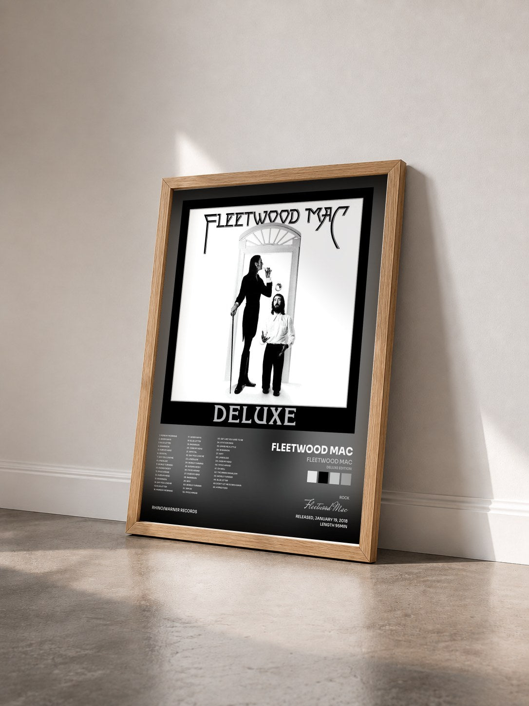 #bois Tableau de l'album Fleetwood Mac (Deluxe Edition) de Fleetwood Mac vu de trois quarts, cadre en bois brut