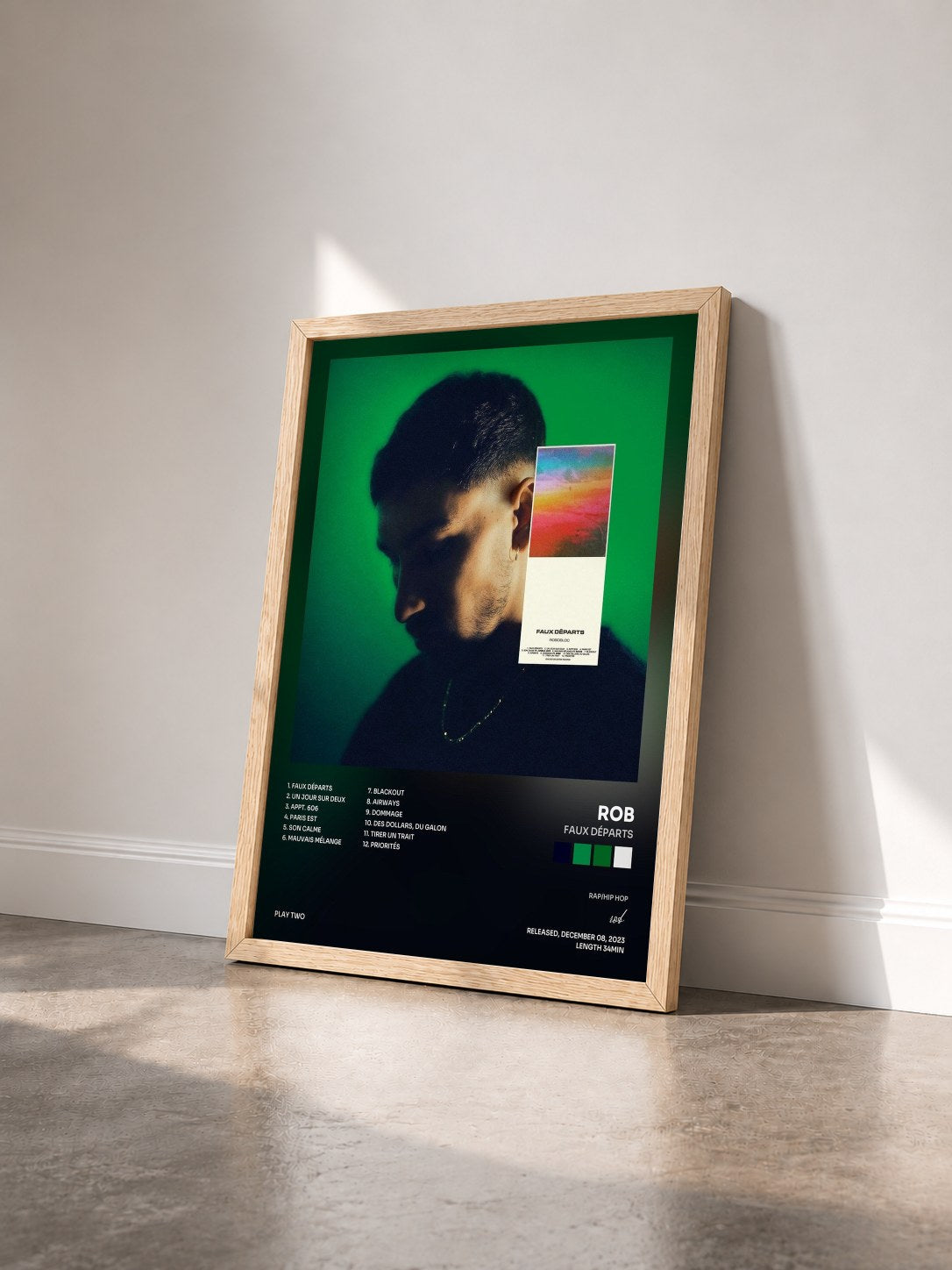 #bois Tableau de l'album Faux départs de rob vu de trois quarts, cadre en bois brut