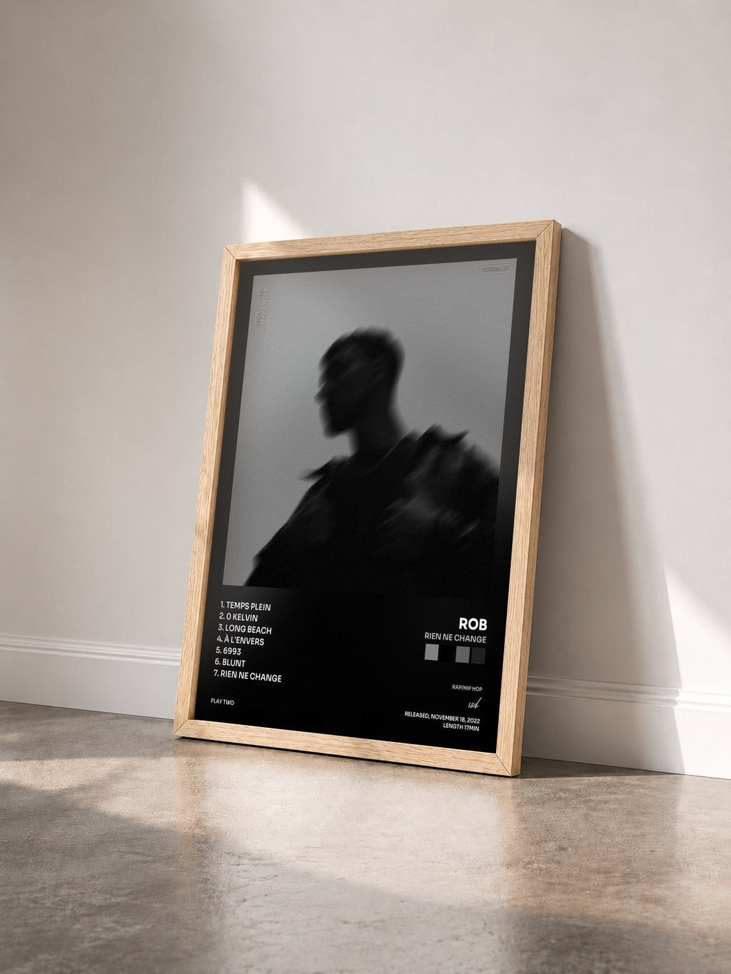 #bois Tableau de l'album Rien ne change de rob vu de trois quarts, cadre en bois brut