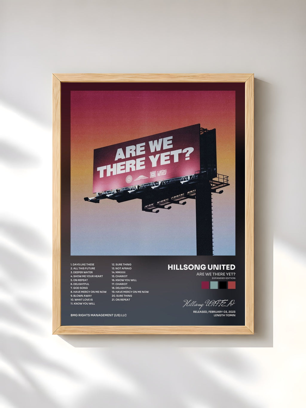 #bois Tableau de l'album Are We There Yet? (Expanded Edition) de Hillsong UNITED, cadre en bois brut, imprimé et encadré en France