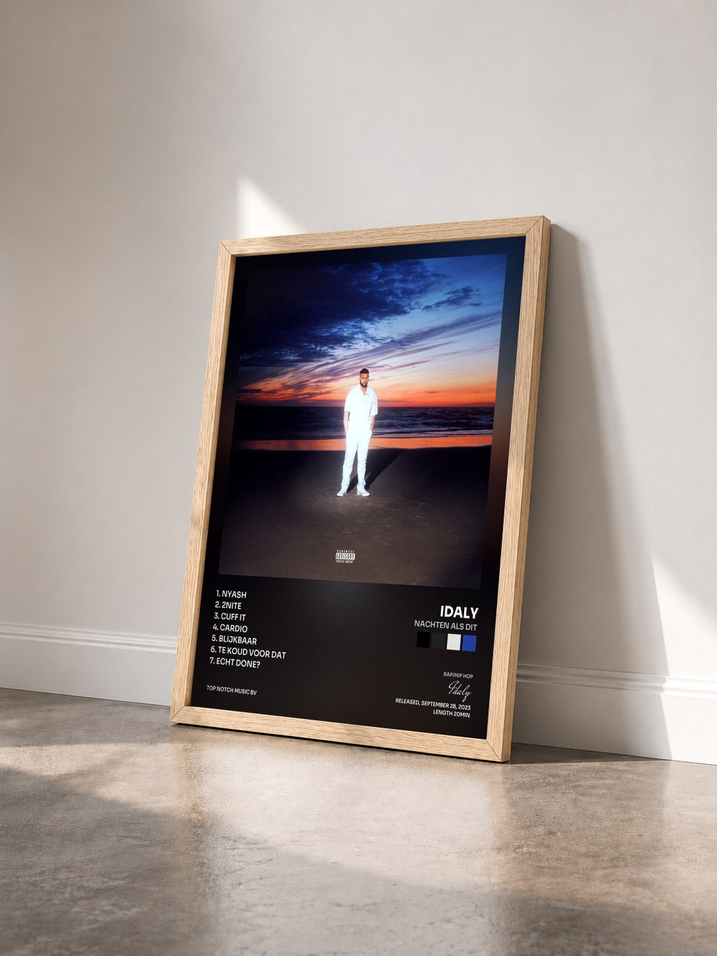#bois Tableau de l'album Nachten Als Dit de Idaly vu de trois quarts, cadre en bois brut