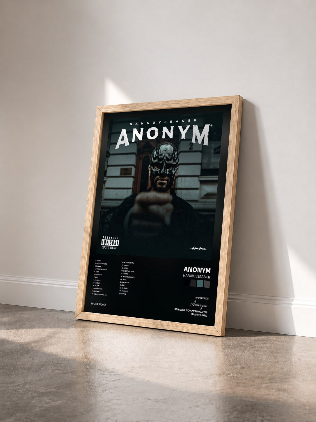 #bois Tableau de l'album Hannoveraner de Anonym vu de trois quarts, cadre en bois brut
