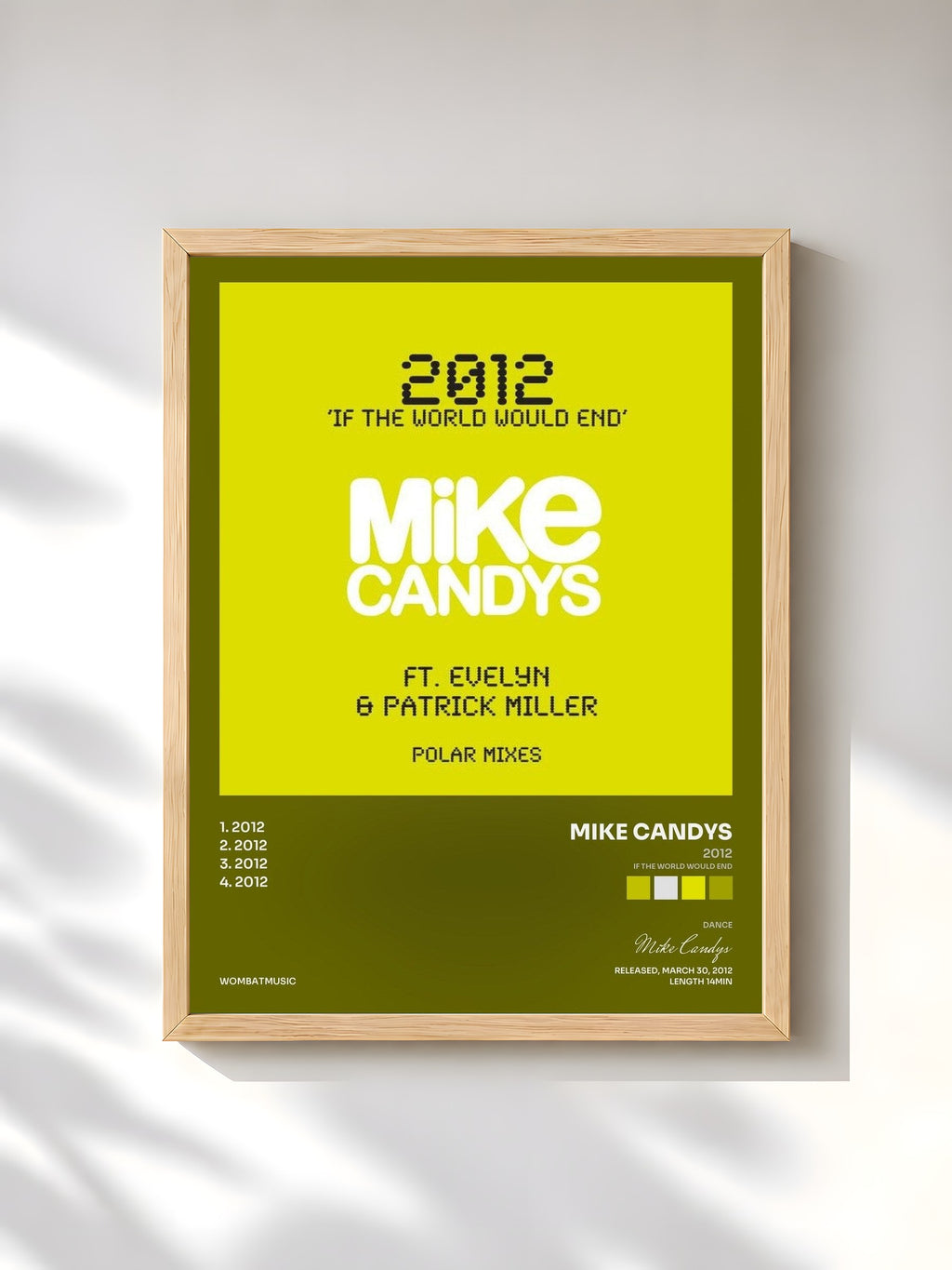 #bois Tableau de l'album 2012 (If the World Would End) [Polar Mixes] de Mike Candys, cadre en bois brut, imprimé et encadré en France