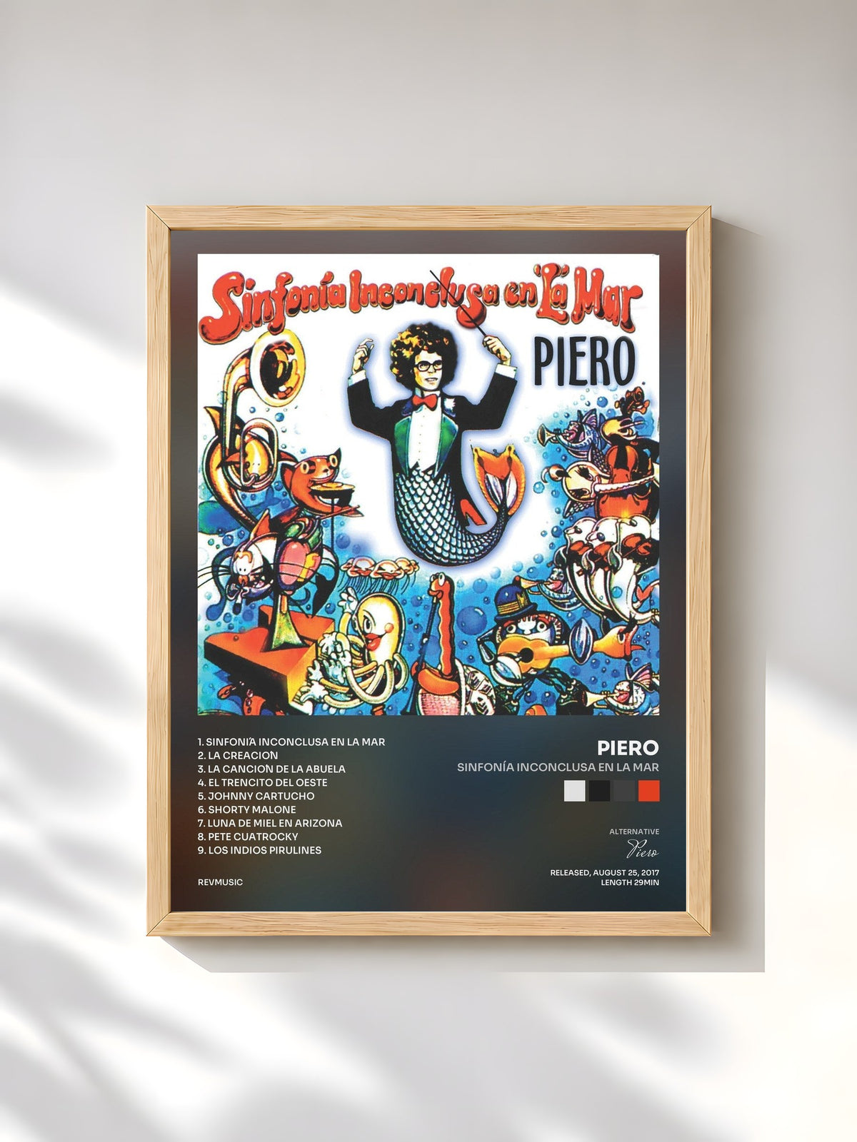 #bois Tableau de l'album Sinfonía Inconclusa En La Mar de Piero, cadre en bois brut, imprimé et encadré en France