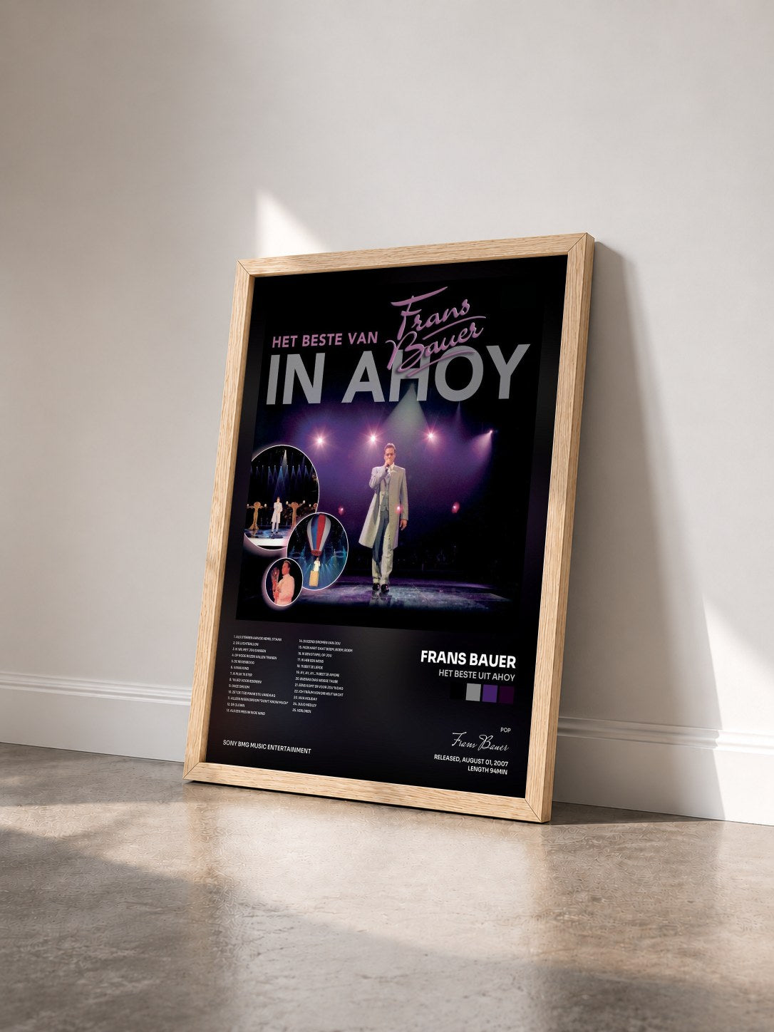 #bois Tableau de l'album Het beste uit Ahoy de Frans Bauer vu de trois quarts, cadre en bois brut