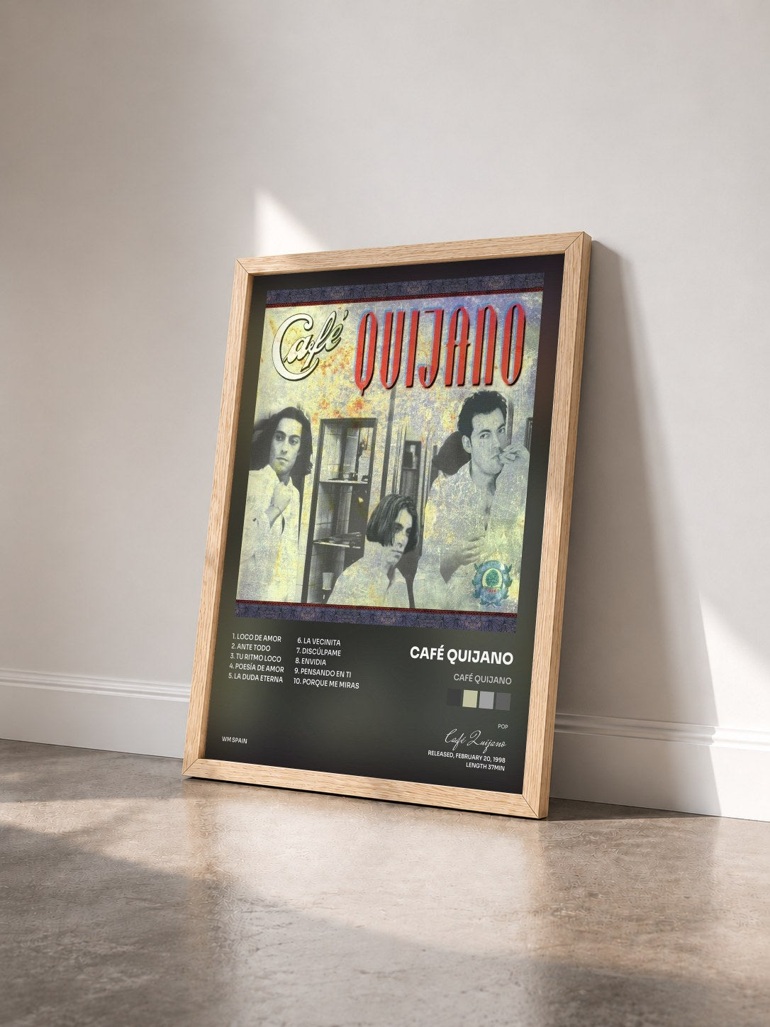 #bois Tableau de l'album Café Quijano de Café Quijano vu de trois quarts, cadre en bois brut
