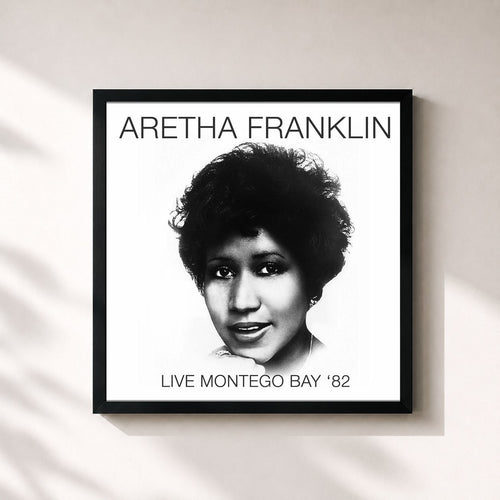 Aretha Franklin · Live in Montego Bay '82 (Live: Bob Marley Performing Center, Montego Bay 1982) — Gerahmter Kunstdruck