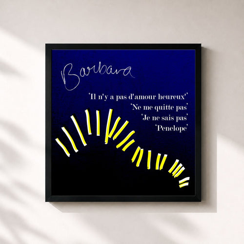 Barbara · Ne Me Quitte Pas — Gerahmter Kunstdruck