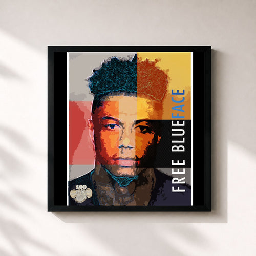 Blueface · Free Blueface — Framed art print