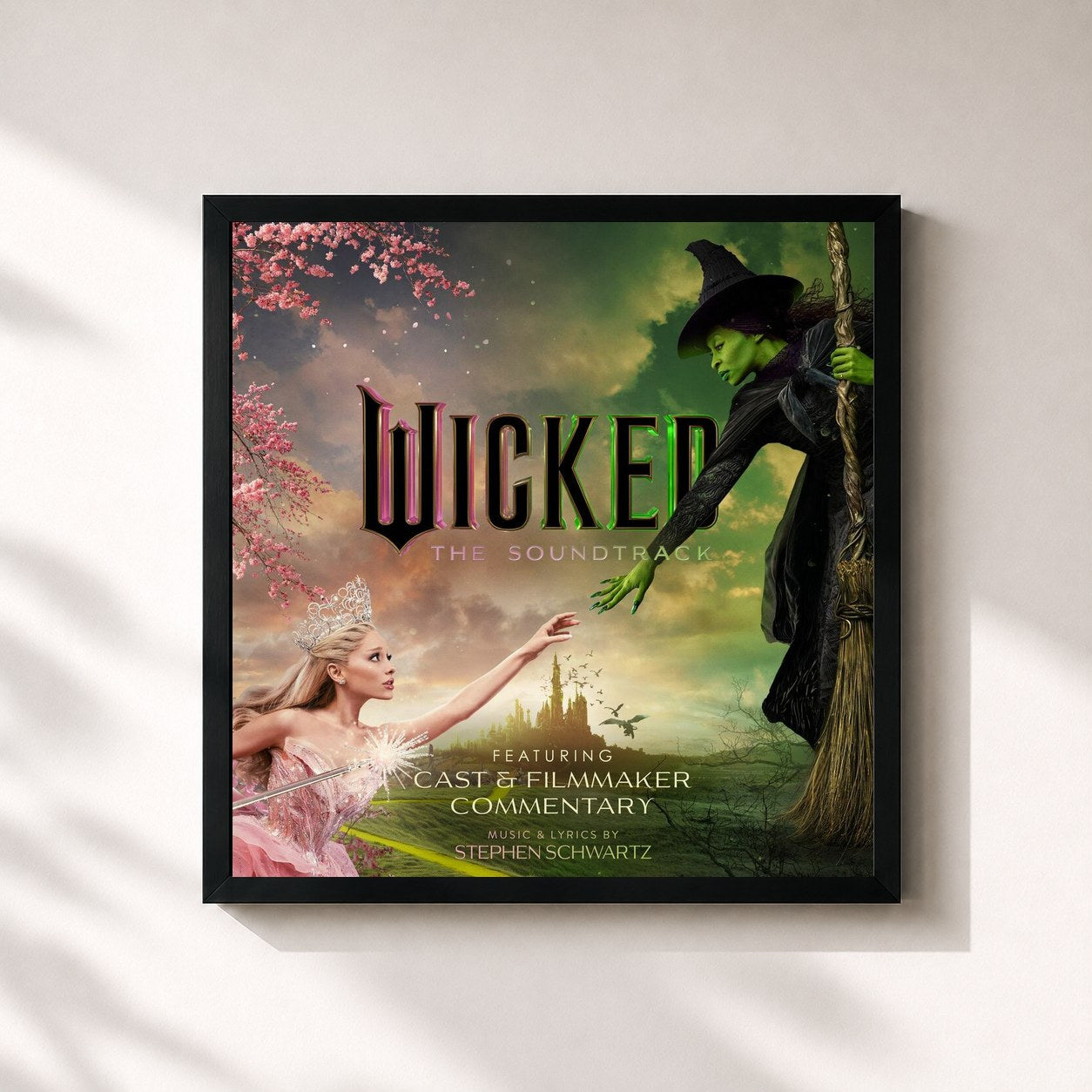 Tableau de l'album Wicked: The Soundtrack (Commentary) de Wicked Movie Cast, imprimé et encadré en France