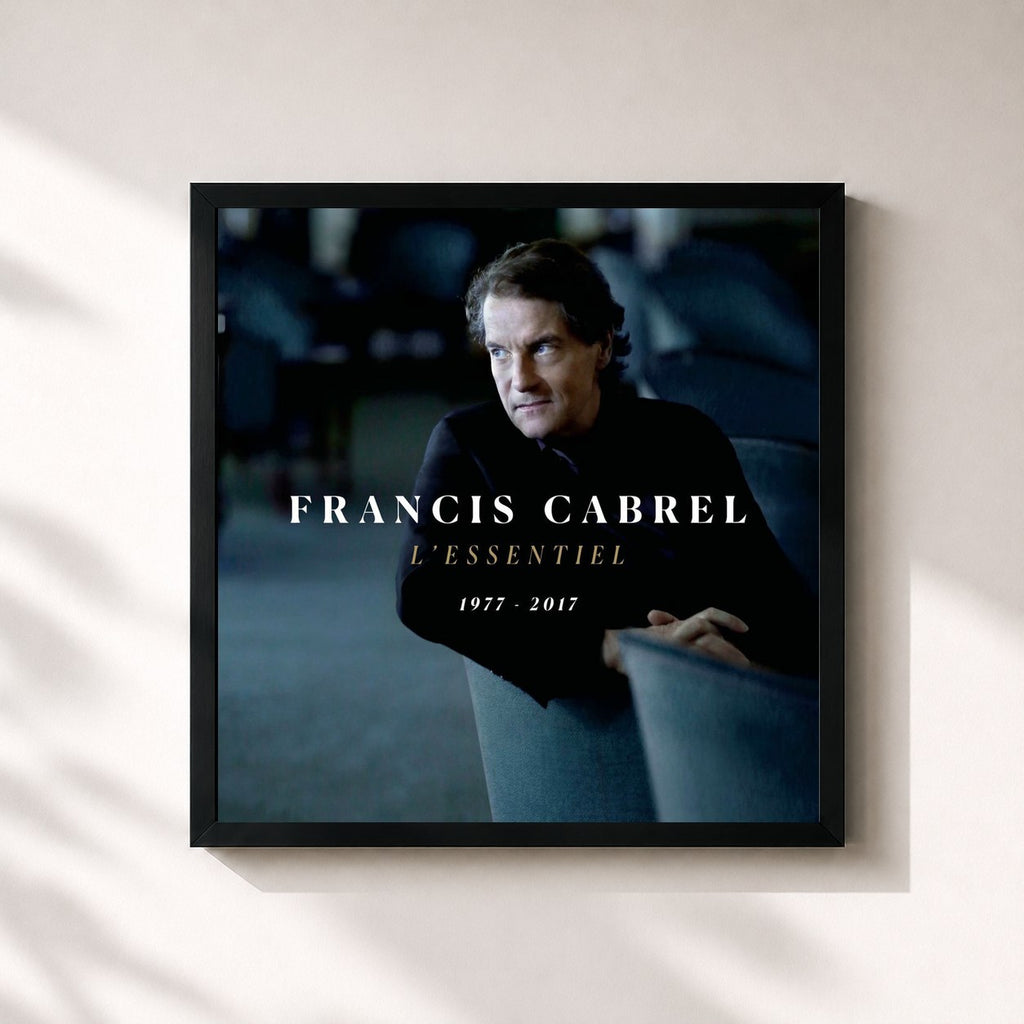 Tableau de l'album L'essentiel 1977-2017 de Francis Cabrel, imprimé et encadré en France