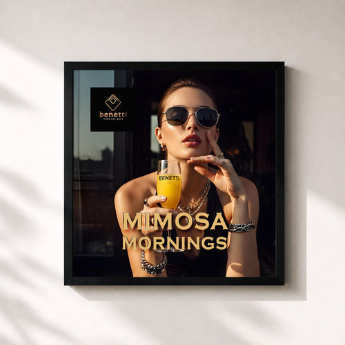 Benetti House Bar · Mimosa Brunch | Morning Deep House Mix 2026 | Accordion Loops for Sun-Drenched Parisian Terrace — Gerahmter Kunstdruck