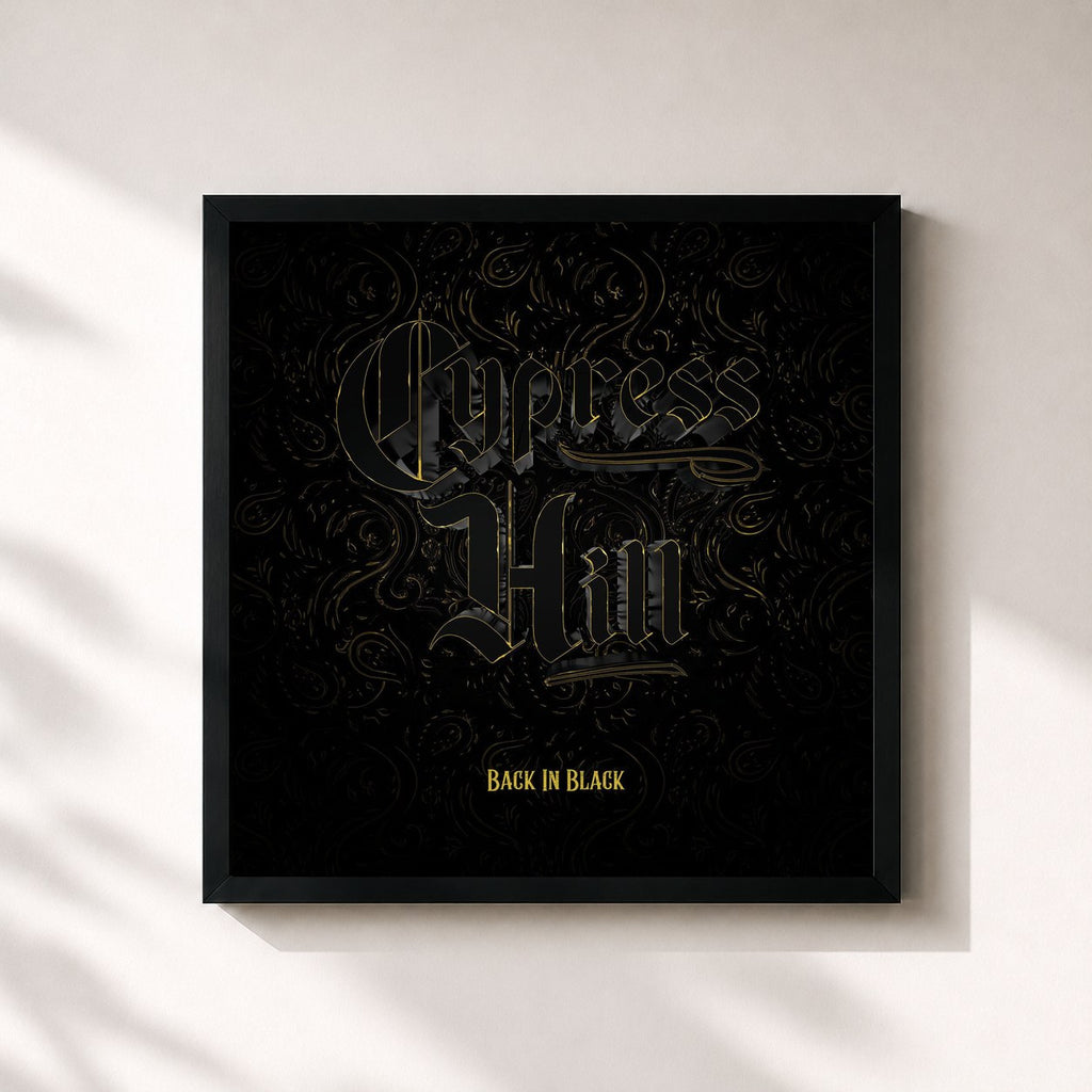 Tableau de l'album Back in Black de Cypress Hill, imprimé et encadré en France