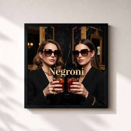 Benetti House Bar · Red Carpet Negroni 2025 | Aperitivo Nu-Disco & Funky Venice Grooves — Gerahmter Kunstdruck