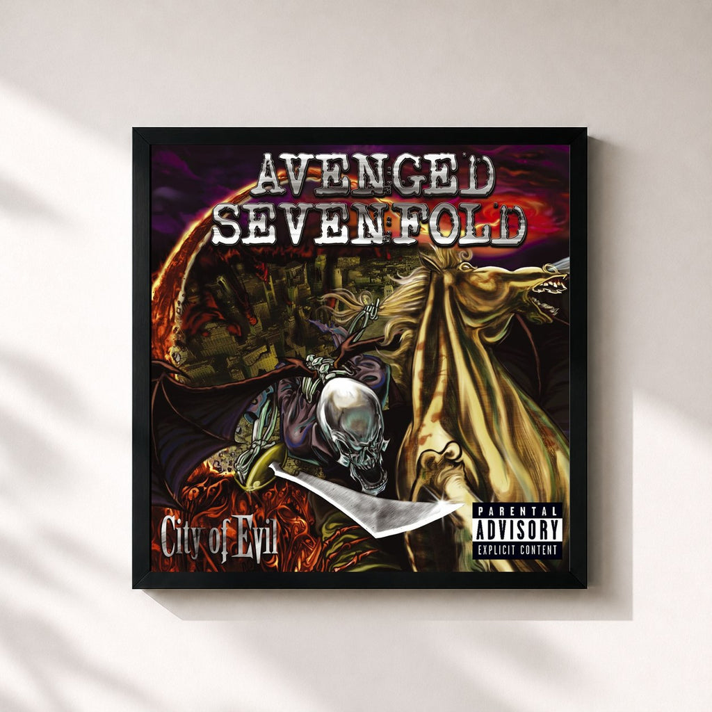 Tableau de l'album City of Evil de Avenged Sevenfold, imprimé et encadré en France