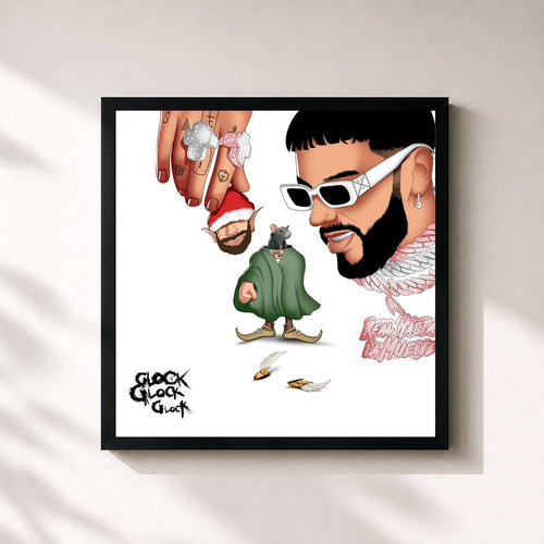 Anuel AA · Glock, Glock, Glock — Gerahmter Kunstdruck