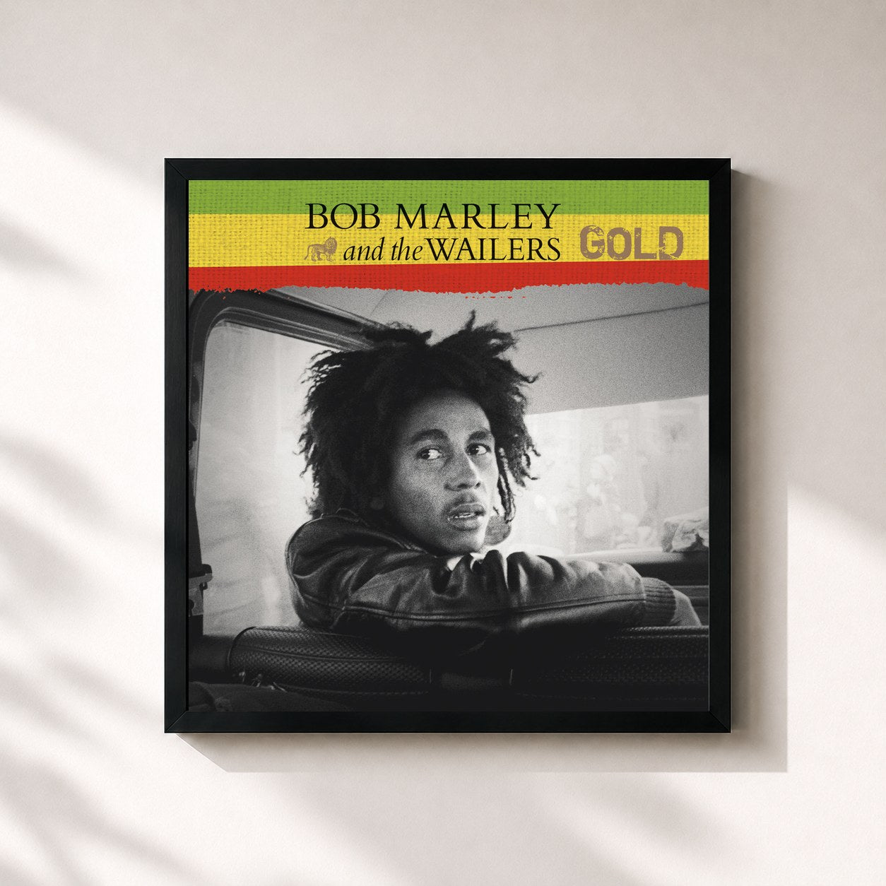 Tableau de l'album Gold de Bob Marley & The Wailers, imprimé et encadré en France