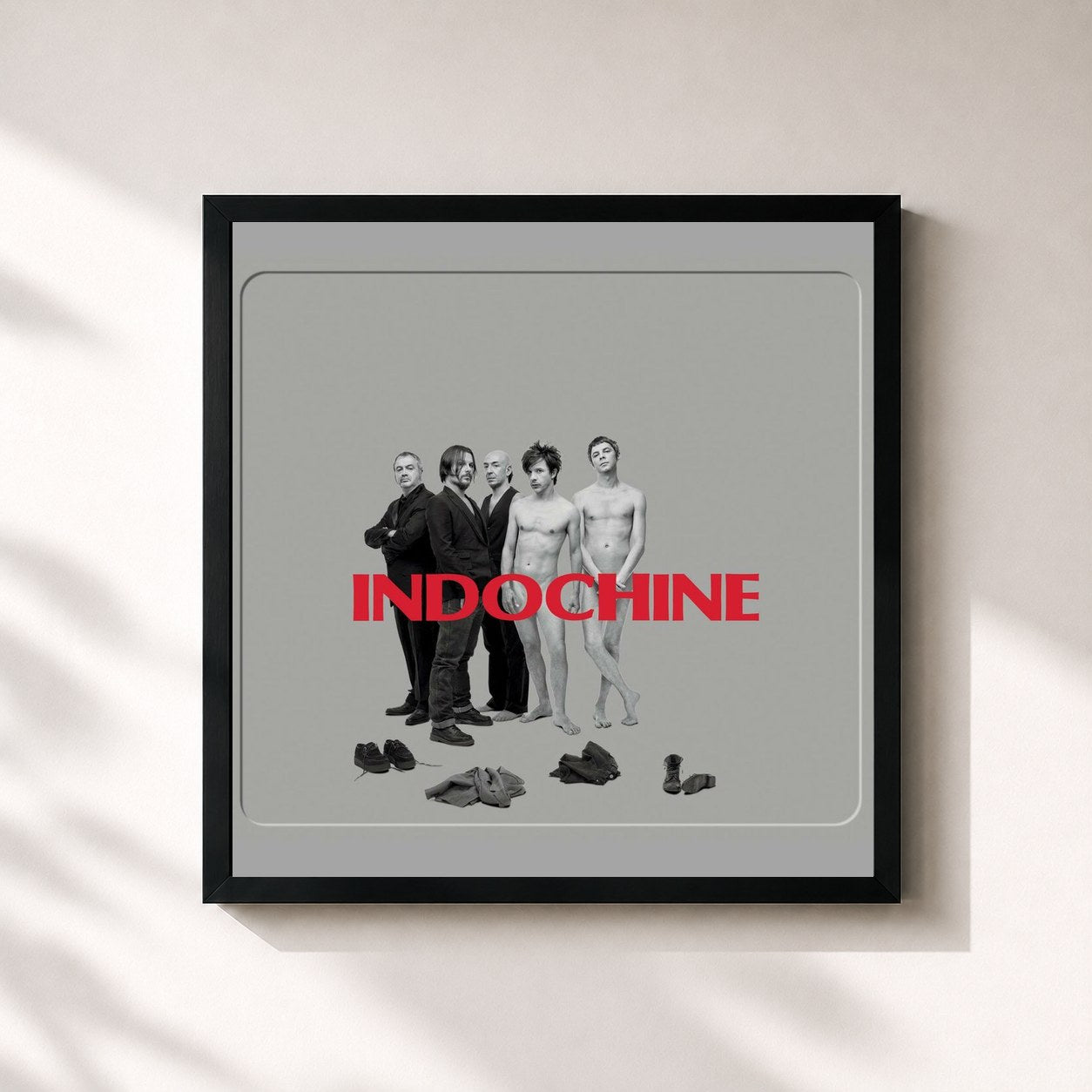 Tableau de l'album Putain de stade de Indochine, imprimé et encadré en France
