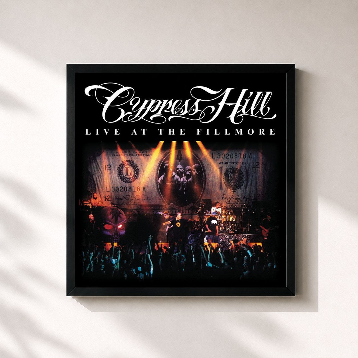 Tableau de l'album Live At The Fillmore de Cypress Hill, imprimé et encadré en France