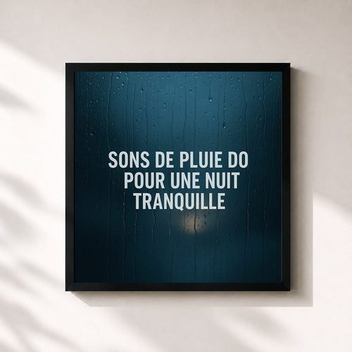 Bruit de pluie · Sons de pluie douce pour une nuit tranquille — Gerahmter Kunstdruck