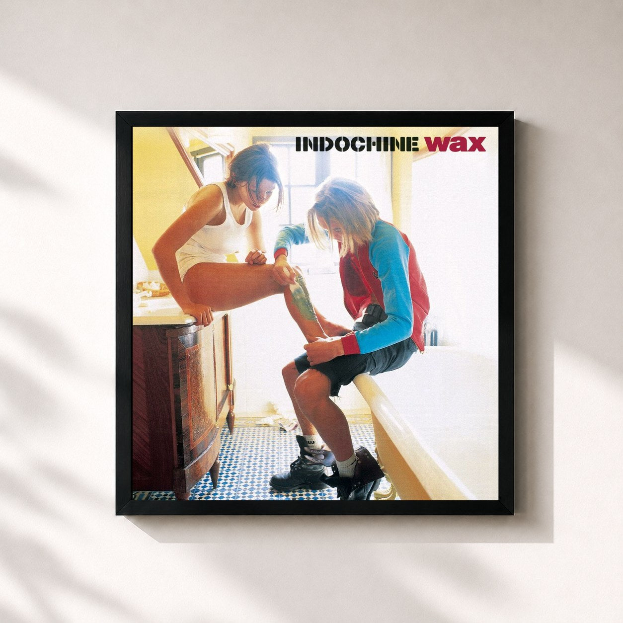 Tableau de l'album Wax de Indochine, imprimé et encadré en France