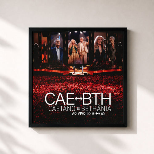 Caetano Veloso · Caetano e Bethânia Ao Vivo — Affiche encadrée