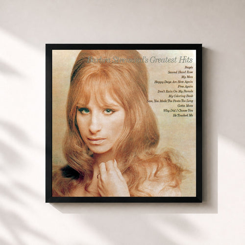 Barbra Streisand · Barbra Streisand's Greatest Hits — Gerahmter Kunstdruck