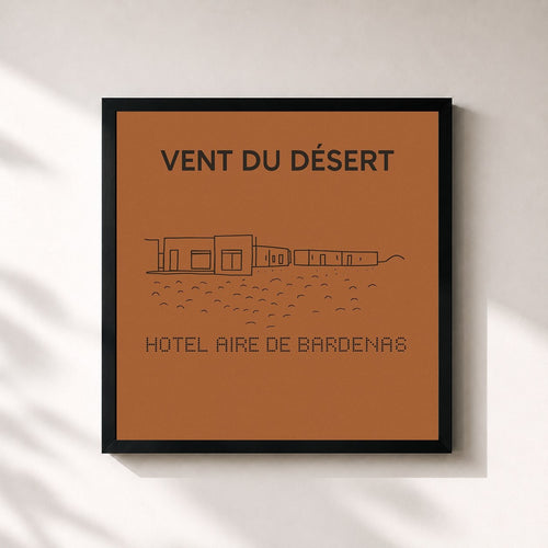 Carlos Aire · VENT DU DÉSERT — Affiche encadrée