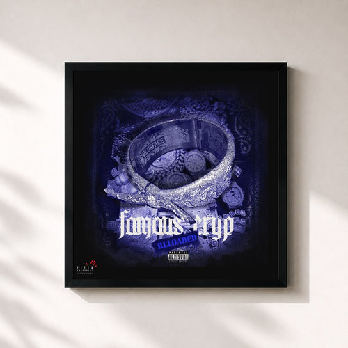 Blueface · Famous Cryp (Reloaded) — Gerahmter Kunstdruck