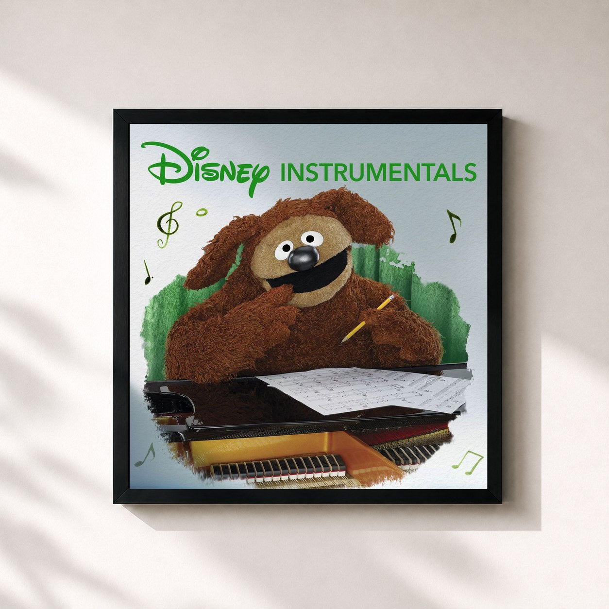 Tableau de l'album Disney Instrumentals: The Muppets de Disney Peaceful Piano, imprimé et encadré en France