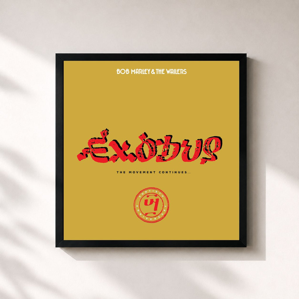 Tableau de l'album Exodus 40 de Bob Marley & The Wailers, imprimé et encadré en France