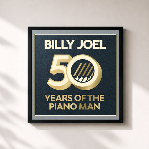 Billy Joel · 50 Years of the Piano Man — Gerahmter Kunstdruck