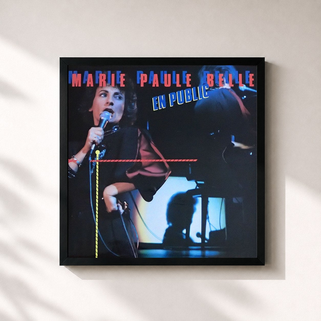 Tableau de l'album En public (Live, Belgique / 1983) de Marie-Paule Belle, imprimé et encadré en France