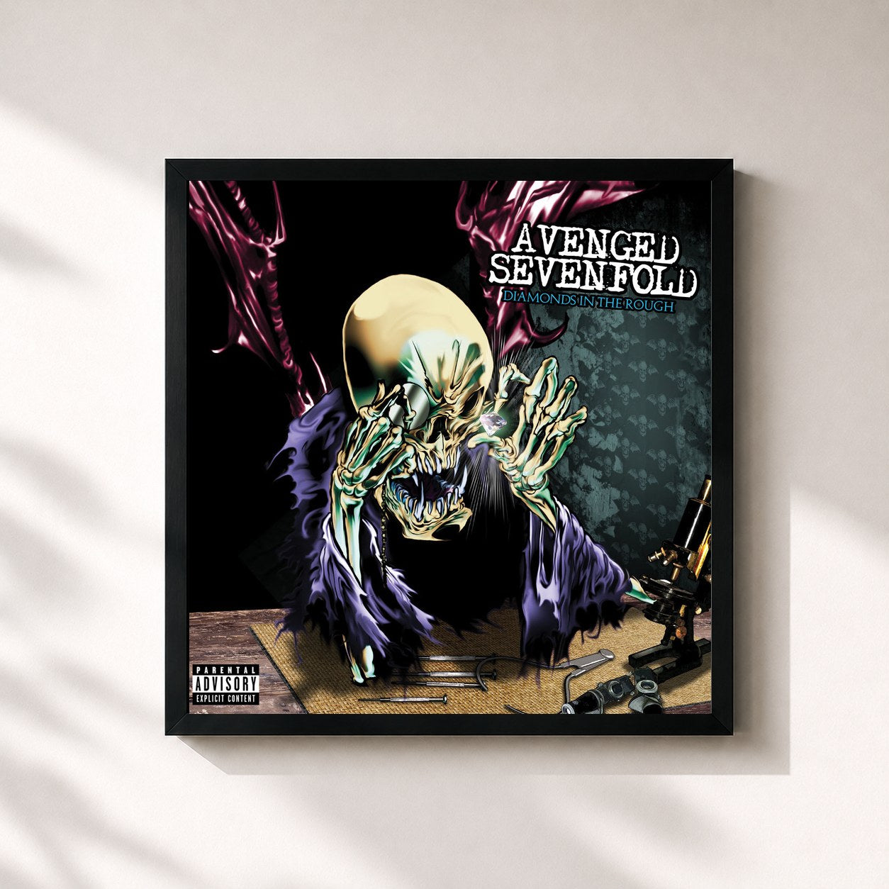 Tableau de l'album Diamonds in the Rough de Avenged Sevenfold, imprimé et encadré en France