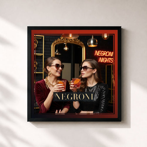 Benetti House Bar · Negroni Nights 2025 — Lámina enmarcada