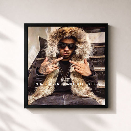 Anuel AA · Real Hasta la Muerte Exitos — Gerahmter Kunstdruck