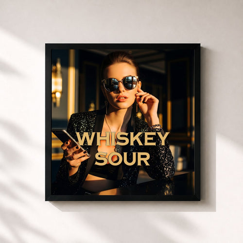 Benetti House Bar · Whiskey Sour at Night — Gerahmter Kunstdruck
