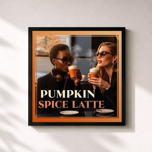 Benetti House Bar · Pumpkin Spice Latte 2025 — Vol. 2 — Gerahmter Kunstdruck